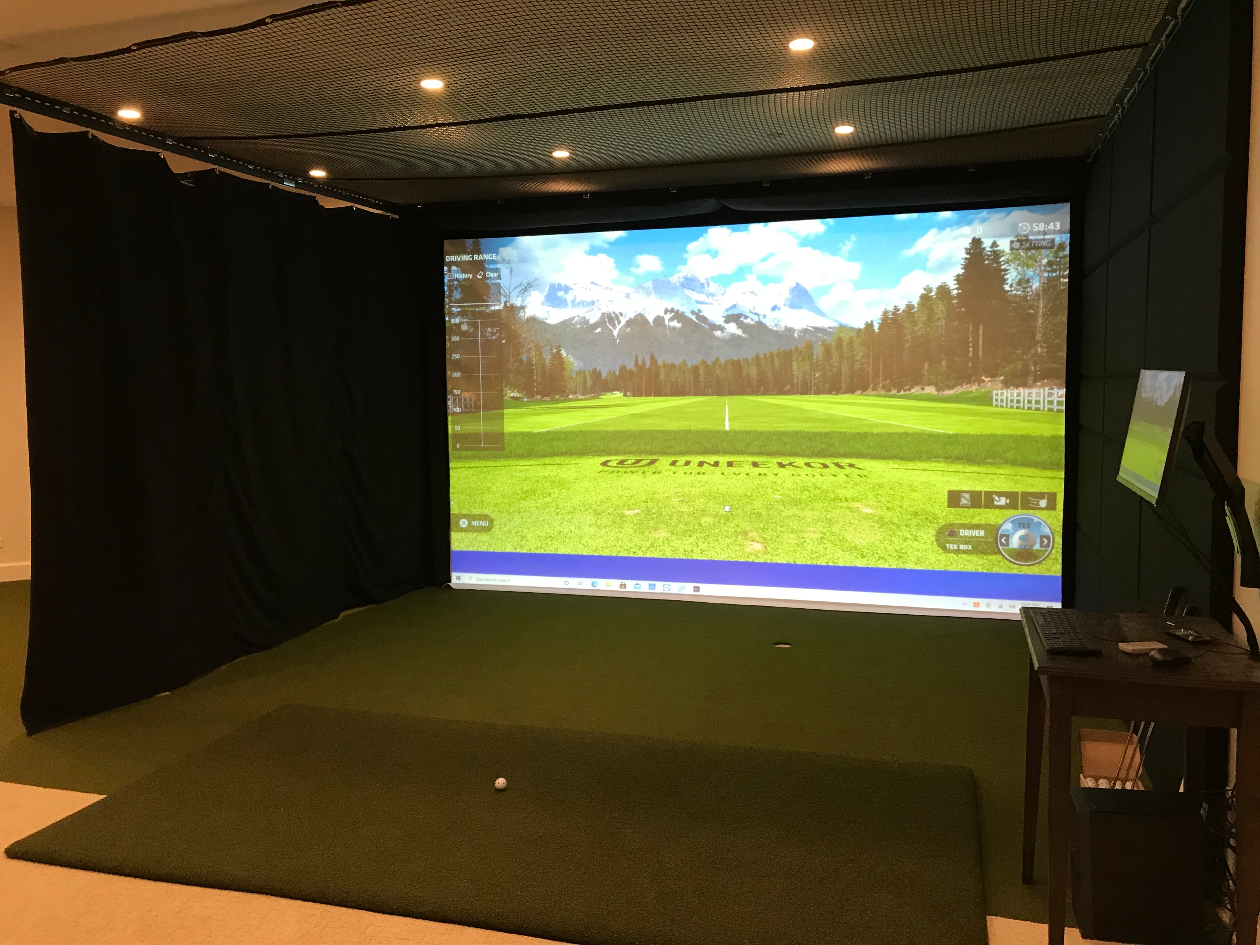 Custom Netting Ceiling Protection – Premium Golf Simulation